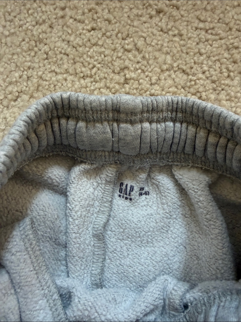 Lot of 2 GAP Kids Sweatpants in Black & Light Gray XS (4-5) - Picture 2 of 5